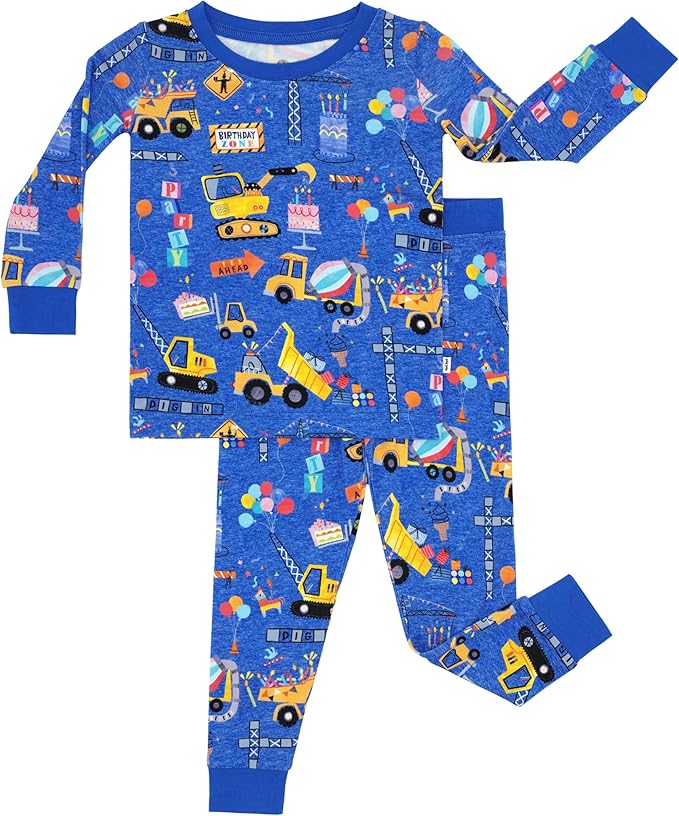 Little Sleepies Two-Piece Pajama Set for Boys & Girls, Soft Viscose from Bamboo Toddler Pajamas for Kids, Family Matching PJs