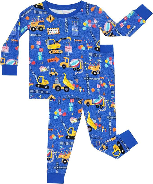 Little Sleepies Two-Piece Pajama Set for Boys & Girls, Soft Viscose from Bamboo Toddler Pajamas for Kids, Family Matching PJs