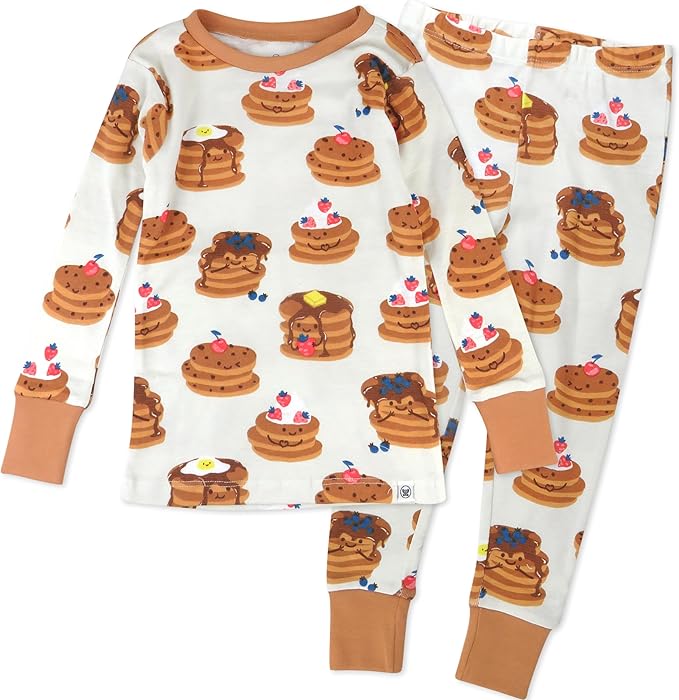 HonestBaby 2-Piece Pajamas Sleepwear Pjs 100% Organic Cotton for Baby, Toddler, Kids, Boy