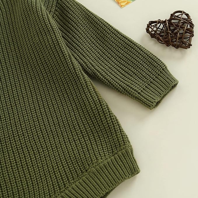 FYBITBO Baby Girl Boy Sweater Knit Oversized Pullover Sweatshirt Romper Onesie Warm Fall Winter Clothes Outfit Newborn