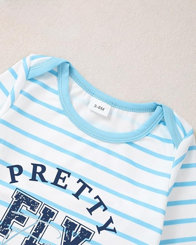 NZRVAWS Newborn Baby Boy Clothes Outfits Letter Prined Romper Pants Set Infant Baby Boy Clothing 0 3 6 9 12 18 Months