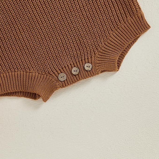 FYBITBO Baby Girl Boy Sweater Knit Oversized Pullover Sweatshirt Romper Onesie Warm Fall Winter Clothes Outfit Newborn