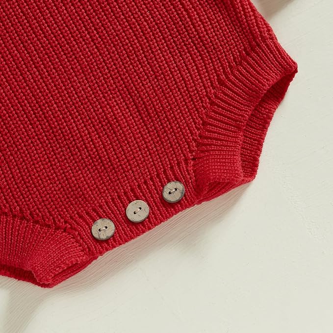 FYBITBO Baby Girl Boy Sweater Knit Oversized Pullover Sweatshirt Romper Onesie Warm Fall Winter Clothes Outfit Newborn