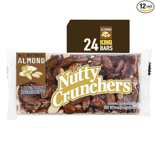 Nutty Crunchers All Natural Ingredients King Bars (Almond, 24 King Bars/box)