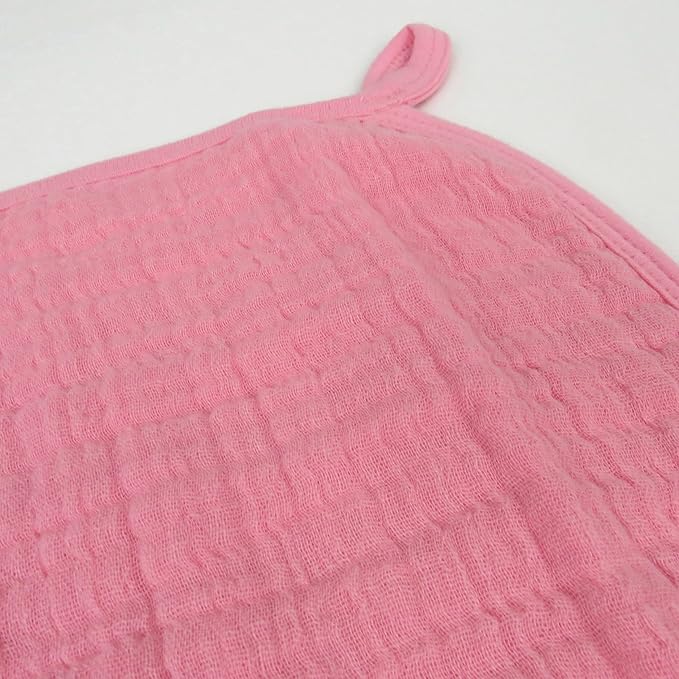 HonestBaby Multipack Woven Burp Cloths Soft Absorbent Multi-Layered 100% Organic Cotton Infant Baby Boys, Girls, Unisex, Pink Ombre, One Size
