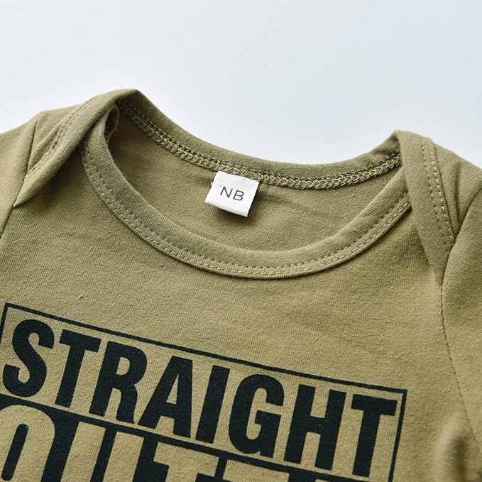 KuKitty Newborn Infant Baby Boy Clothes Long Sleeve Romper + Pants + Hat 3PCS Outfits Set