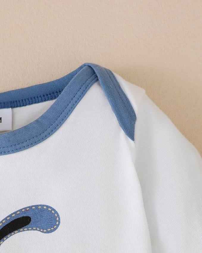 SUNNY PIGGY Baby Boy Clothes Newborn Infant Boys Outfits Romper Hat Pants 3PC Set 0-3 3-6 6-12 12-18 Month Clothing Gift