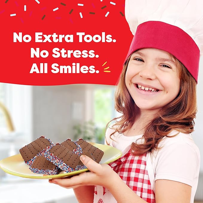 Baketivity Classic Ice Cream Sandwiches Kids Baking Kit - Cooking Kit for Kids with Premeasured Ingredients STEM Recipe Book and Lessons - Great Gift for Girls and Boys Ages 6-12