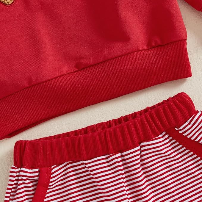 CIYCUIT Toddler Baby Boy Outfits Striped Sweatshirt Pants Clothes Set