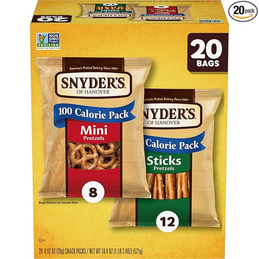 Snyder's of Hanover Variety Pack Pretzels, 20 Count 0.92 Oz