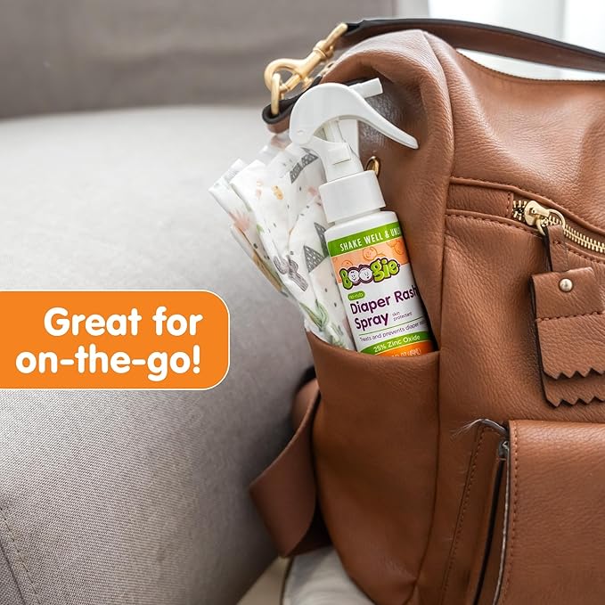 Baby Diaper Rash Cream Spray by Boogie Bottoms, No-Rub Touch Free Application for Sensitive Skin, Over 200 Sprays per Bottle, 1.7 oz, Pack of 3