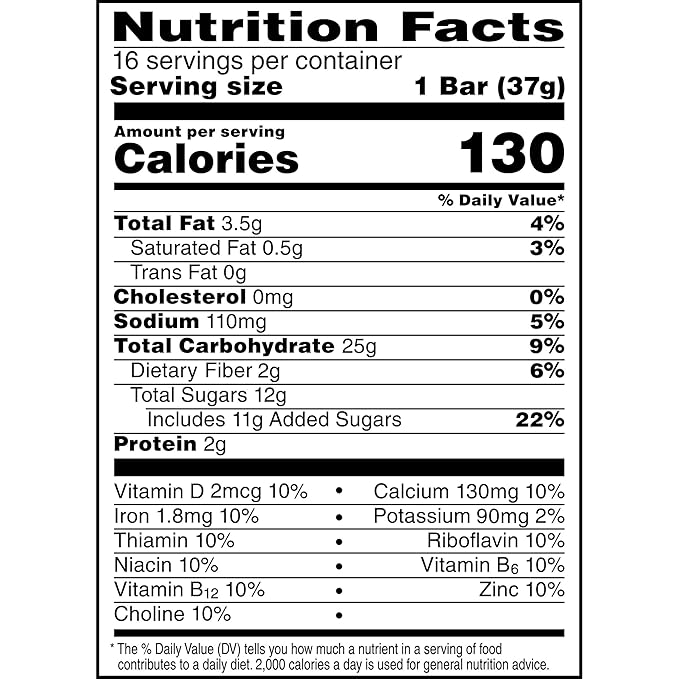 Nutri-Grain Breakfast Bars, Made with 10g Whole Grains, Snack Bars, Apple Cinnamon, 20.8oz Box (16 Bars)