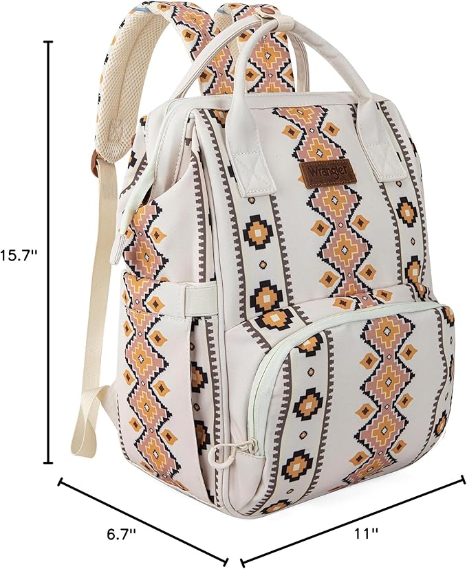 Montana West Wrangler Callie Diaper Bag Backpack with Stroller Straps Multifunction Baby Travel Bag WG2204-9110TN