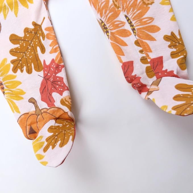 HonestBaby Baby Celebration Sleep & Play Footed One-Piece Pajama Sleeper 100% Organic Cotton