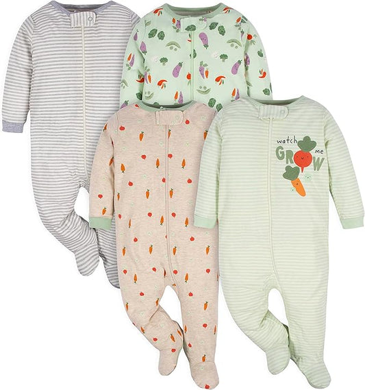 Gerber Baby Boys 4 Pack Sleep 'N Play Footie
