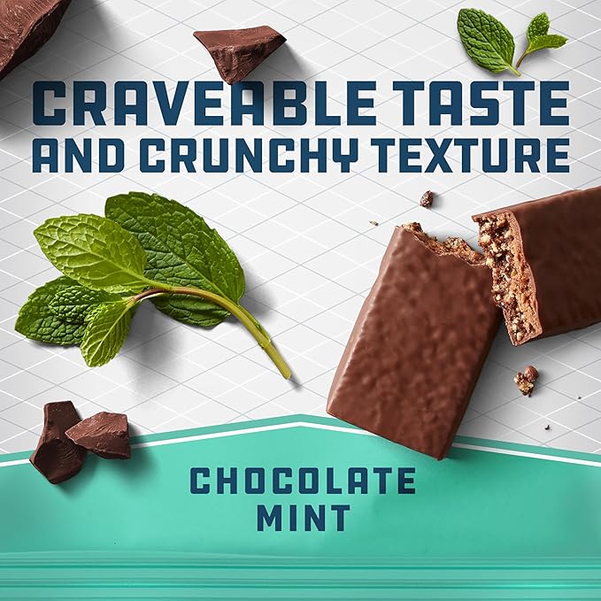 CLIF BUILDERS Protein Bars - Chocolate Mint Flavor - 20g Plant Based Protein - Gluten Free - Non-GMO - Low Glycemic - No Artificial Sweeteners - Value Pack, 2.4 oz. (12 Count)