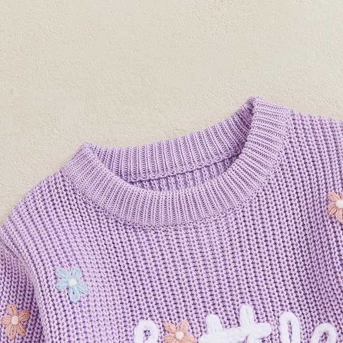 FYBITBO Baby Girl Boy Sweater Knit Oversized Pullover Sweatshirt Romper Onesie Warm Fall Winter Clothes Outfit Newborn