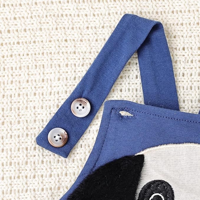 Baby Boy Clothes Newborn Outfits Stripe Romper Infant Cartoon Overall Adjustable Suspender Pants Set 0-18 Months