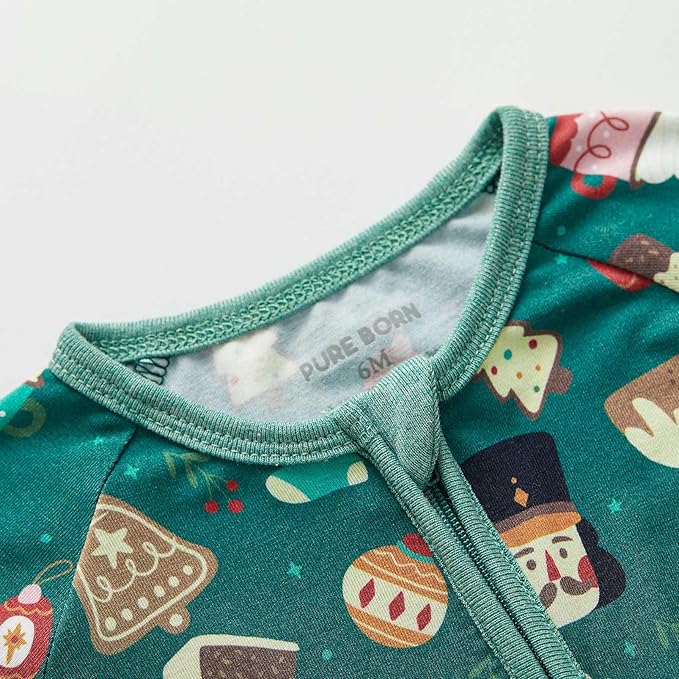 pureborn Baby Boys Girls Sleeper Snug Fit Viscose from Bamboo Pajamas 0-24 Months