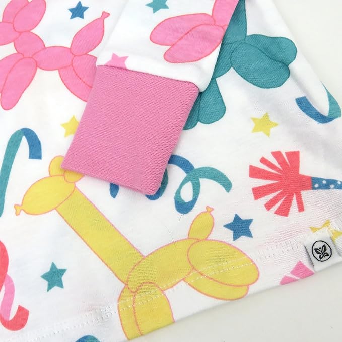 HonestBaby baby-girls 2-piece Pajamas Sleepwear Pjs 100% Organic Cotton for Baby, Toddler, Kids, Girl