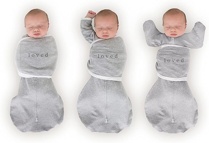 SwaddleDesigns 6-Way Omni Swaddle Sack Arms Up Swaddle for Newborn, More Options to Calm Startle Reflex, Improves Sleep