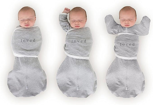 SwaddleDesigns 6-Way Omni Swaddle Sack Arms Up Swaddle for Newborn, More Options to Calm Startle Reflex, Improves Sleep