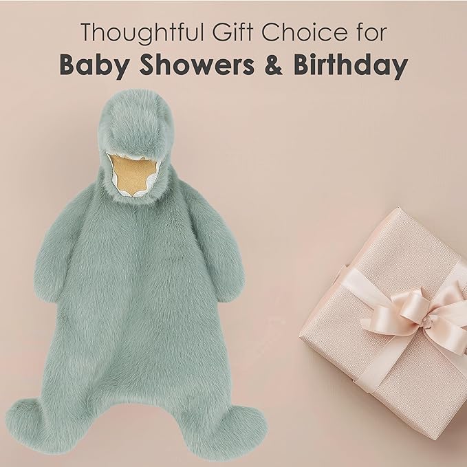 MON AMI Dino Plush Lovey for Babies – 15” | Security Blanket for Newborns