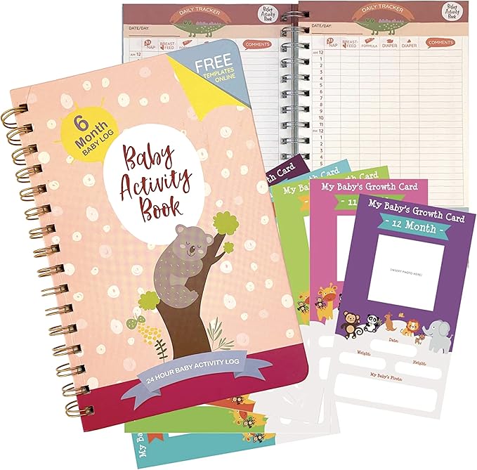 Baby Tracking Journal (Girl Edition) - HARDCOVER Baby Diary for Newborns, Daily Activity Log, Developmental Milestones, Immunization Schedule, Health Record, Emergency Contacts, and More! - Made by Doctors for