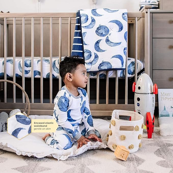 Burt's Bees Baby Boys' 2-Piece Long Sleeve Tee and Pants Organic Cotton Pajama Set