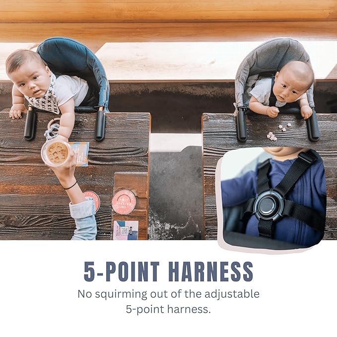 guzzie+Guss Perch Clip-On Table Chair – Easy Setup for Travel (Restaurants, Picnics), at Home (Kitchen Islands, Dining Tables) - Secure & Portable Seating, Machine Washable Fabric - Bordeaux