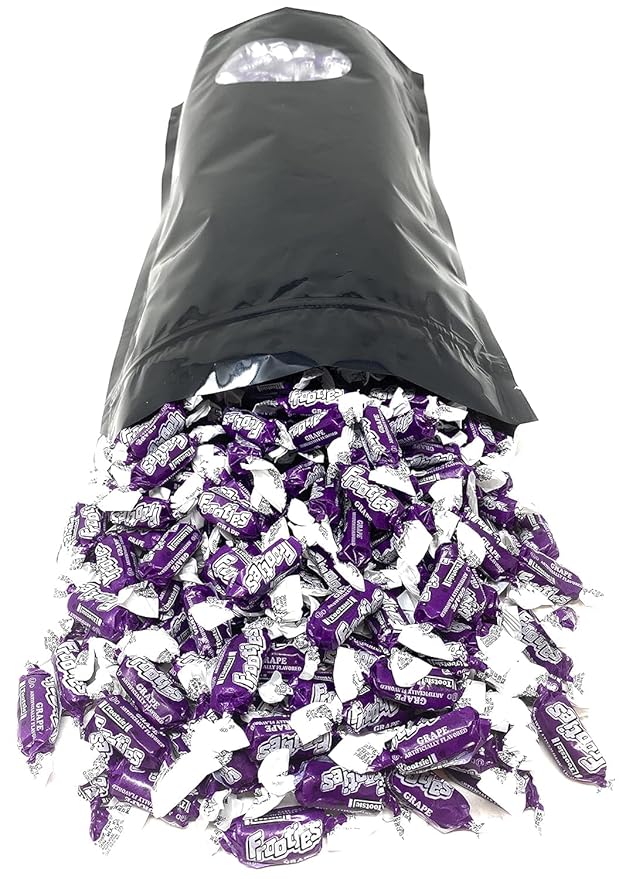 Grape Tootsie Roll Frooties Chewy Candy With Bold Juicy Grape Flavor 85+ Pieces Individually Wrapped In Resealable Assortit Bag, 1.5 Lb (24-Oz) Made In USA