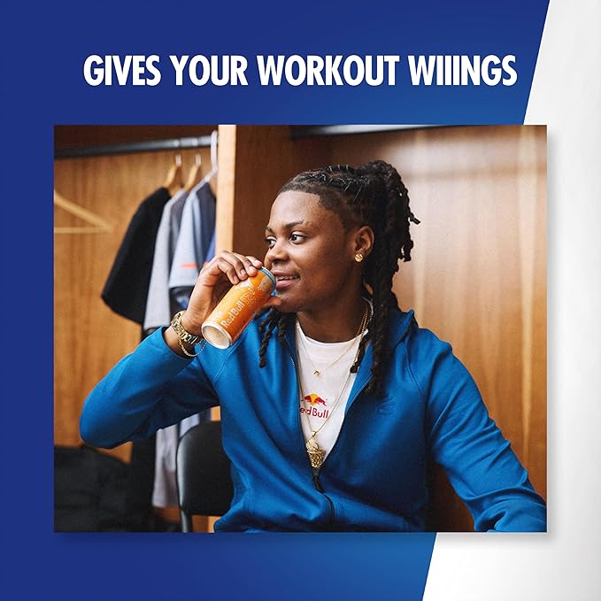 Red Bull Amber Edition Sugar Free Energy Drink, Strawberry Apricot, with 80mg Caffeine plus Taurine & B Vitamins, 8.4 Fl Oz, Pack of 24 Cans