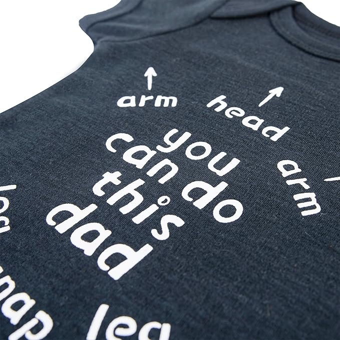 Cnins Funny Baby Bodysuit & Daddy Matching Cotton Outfit for Wild One 1st Birthday, Unisex Newborn Infant Clothes 0-24M