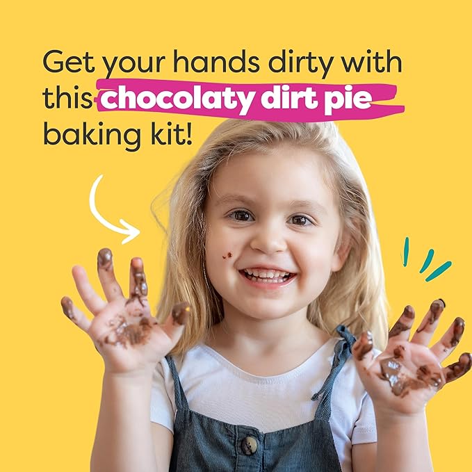 BAKETIVITY Dirt Pie Kids Baking Kit | Delicious Chocolate Cake Kids Baking Set for Girls & Boys | Baking Set for Kids with Pre-Measured Ingredients | Perfect Family Gifts for Cooking Lovers Ages 6-12