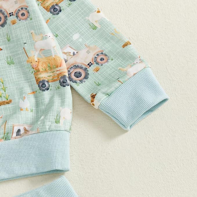 CIYCUIT Toddler Baby Boy Clothes Long Sleeve Sweatshirt Pants Set Fall Winter Outfits