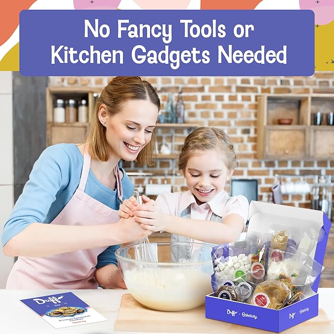 Baketivity x Duff Goldman S’mores Sandwich Cookies Kit Kids Baking Set Cooking Kits for Kids with Premeasured Ingredients, Decorating Supplies, STEM Activities - Baking Sets for Girls, Boys Ages 6-12