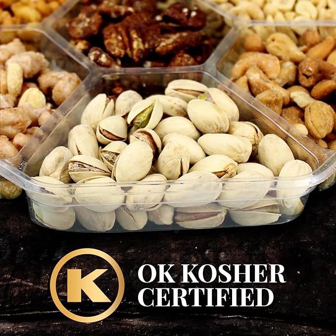 Nuts gift Basket - With a Variety of Freshly Roasted Nuts - Beautifully Packaged Gift Baskets for Men, Sympathy Basket.