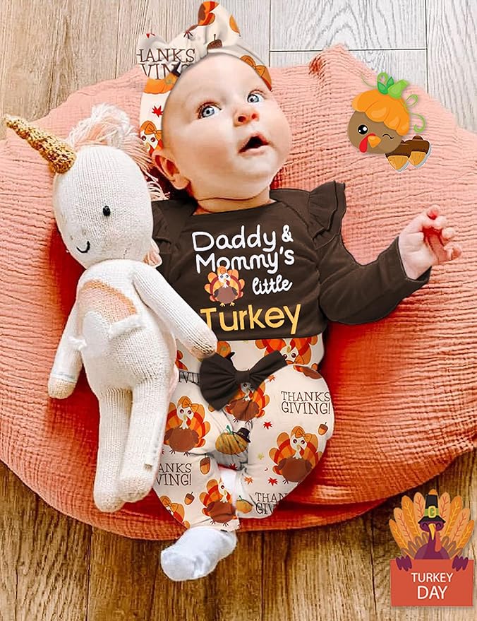 Infant Newborn Baby Girl Clothes Baby Girl Outfits For All Seasons Long Sleeve Snap Romper Pant Sets With Headband