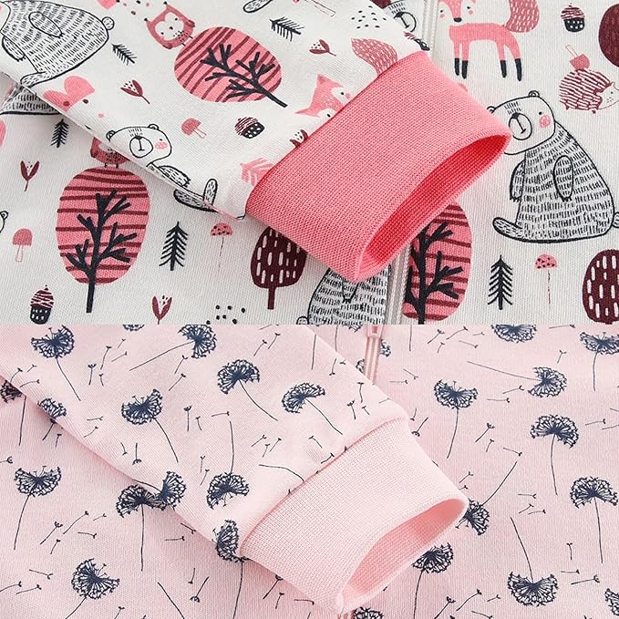 Newborn Baby 2-way Zipper Romper Cotton One-piece Jumsuit 3-pack, 0-24 Months