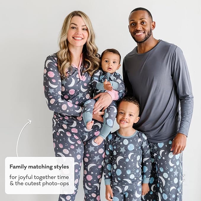 Little Sleepies Two-Piece Pajama Set for Boys & Girls, Soft Viscose from Bamboo Toddler Pajamas for Kids, Family Matching PJs