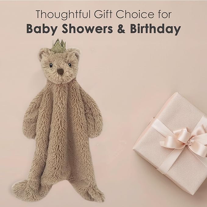 MON AMI Prince Teddy Bear Plush Lovey for Babies – 15” | Security Blanket for Newborns