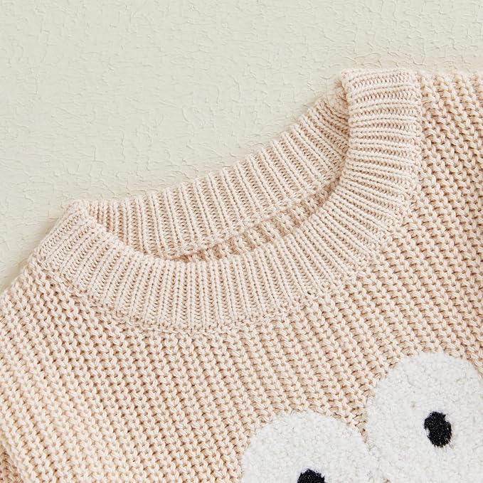 FYBITBO Baby Girl Boy Sweater Knit Oversized Pullover Sweatshirt Romper Onesie Warm Fall Winter Clothes Outfit Newborn