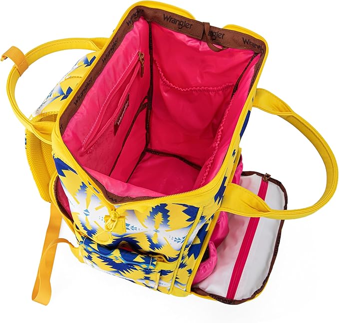 Montana West Wrangler Callie Diaper Bag Backpack with Stroller Straps Multifunction Baby Travel Bag WG2204-9110YL