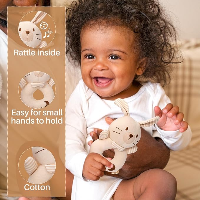 Baby Shower Gifts,Baby Girl Boy Gifts,Black & White High Contrast Baby Newborn Essentials Gift Basket with Swaddle Blanket Onesie Toys