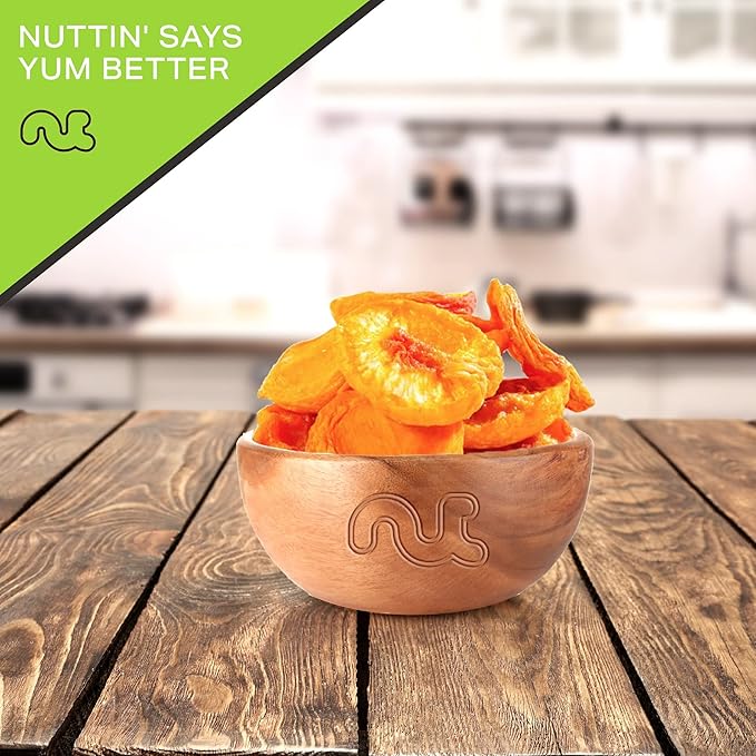 NUT CRAVINGS - Sun Dried California Peaches, No Sugar Added (32oz, 2 LB) Bulk Dry Fruits Packed Fresh in Resealable Bag - Sweet Healthy Snack, Naturally Grown, Vegan, Kosher