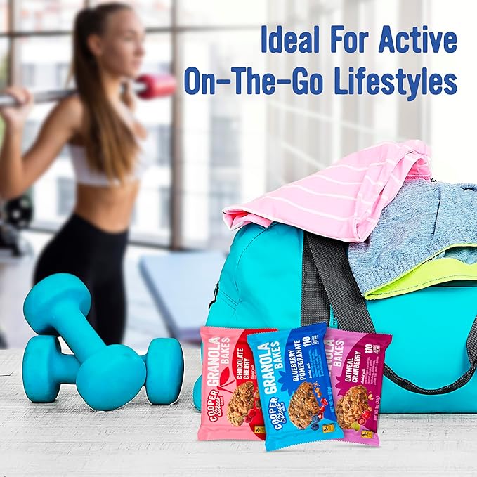 Cooper Street Granola Bakes (36 Count) – Soft and Chewy Breakfast Granola Bars Variety Pack – Nut, Dairy & Soy Free – Individually Wrapped Healthy Snacks for Kids, School, Work, Hiking & On-the-Go