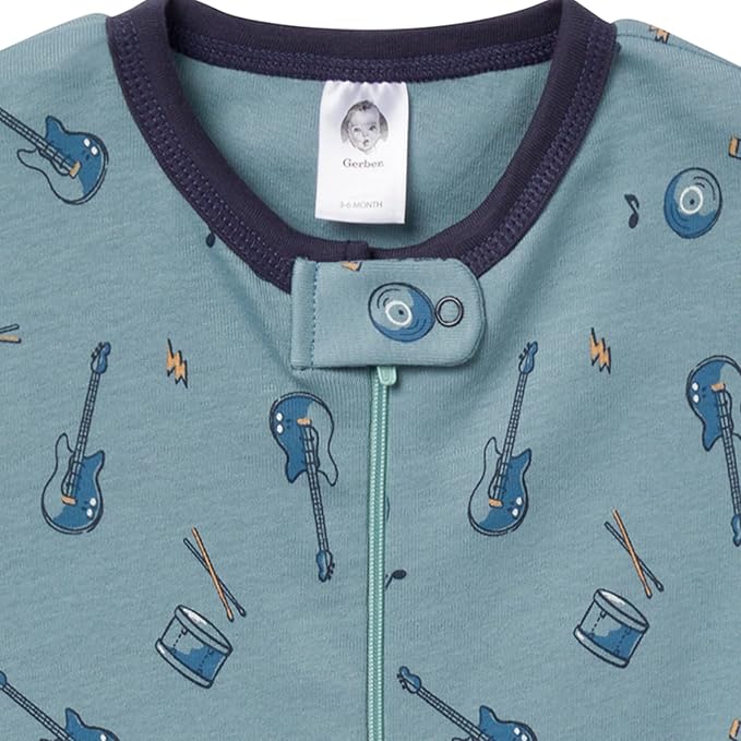 Gerber baby-boys 2-pack Snug Fit Footed Cotton Pajamas