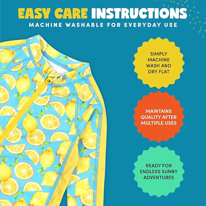 SwimZip Boys' Long-Sleeve UPF 50+ Swimsuit for Baby, Toddler, & Little Boys