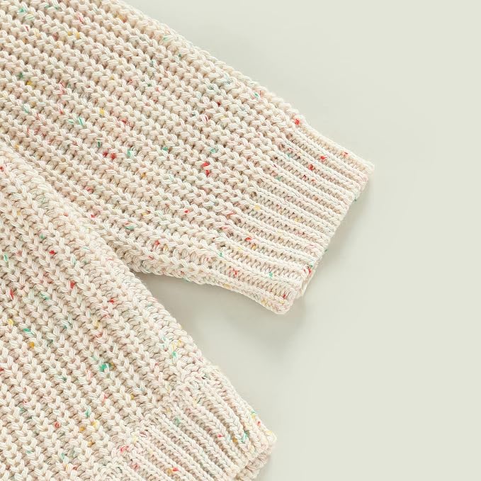 FYBITBO Baby Girl Boy Sweater Knit Oversized Pullover Sweatshirt Romper Onesie Warm Fall Winter Clothes Outfit Newborn