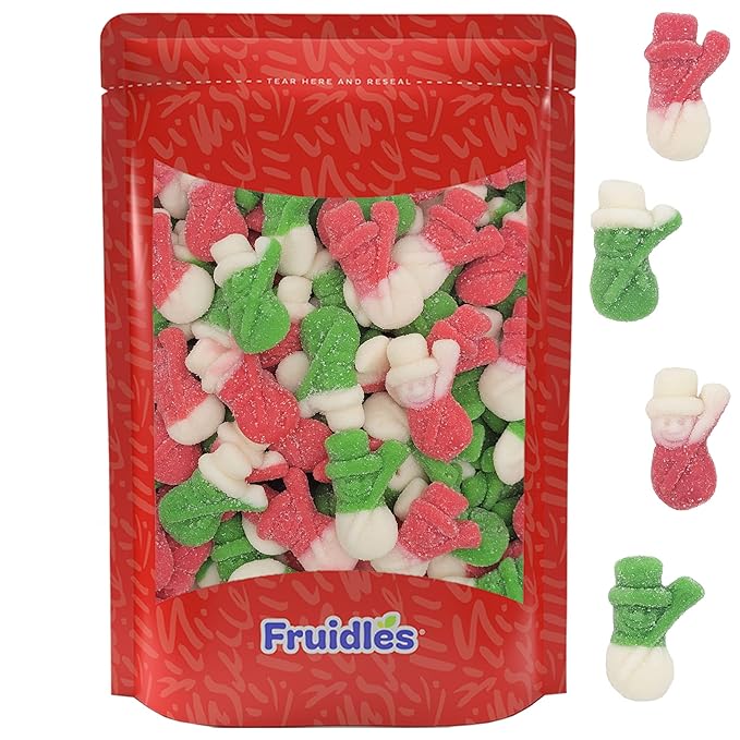 Fruidles Christmas Snowman Gummy Candy, Delicious Gummies, Fun and Festive Holiday Snacking, Party Favor (2 Pounds)